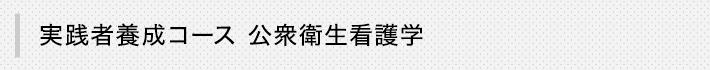 実践者養成コース 公衆衛生看護学